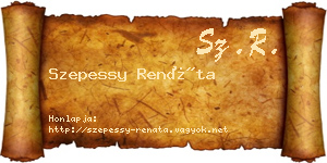 Szepessy Renáta névjegykártya