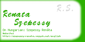 renata szepessy business card