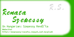 renata szepessy business card